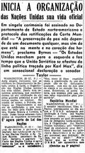 25 de Outubro de 1945, Geral, página 1