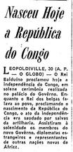 30 de Junho de 1960, Geral, página 1