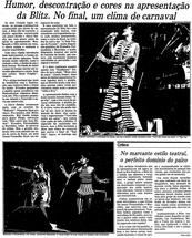 14 de Janeiro de 1985, Cultura, página 12