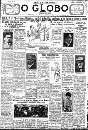 Página 1 - Edição de 28 de Novembro de 1925