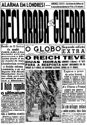 Página 1 - Edição de 03 de Setembro de 1939