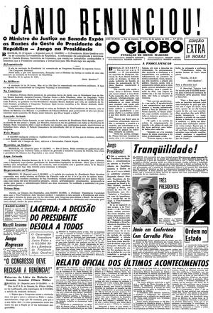 Página 1 - Edição de 25 de Agosto de 1961