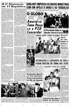Página 1 - Edição de 25 de Janeiro de 1963