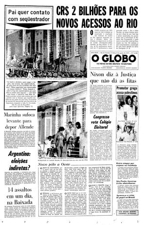 Página 1 - Edição de 08 de Agosto de 1973