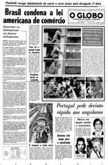 11 de Janeiro de 1975, Primeira Página, página 1
