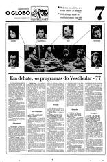 03 de Setembro de 1976, Vestibular, página 1