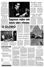 16 de Abril de 1977, Primeira Página, página 1