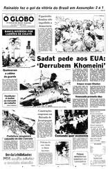 26 de Setembro de 1980, Primeira Página, página 1
