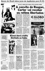 20 de Janeiro de 1981, Primeira Página, página 1
