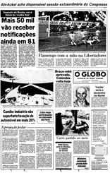 14 de Novembro de 1981, Primeira Página, página 1