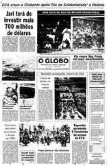 21 de Janeiro de 1982, Primeira Página, página 1