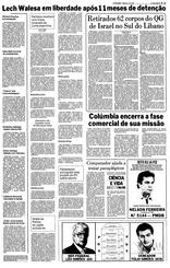 13 de Novembro de 1982, Primeiro Caderno, página 19
