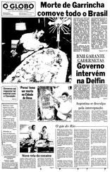 21 de Janeiro de 1983, Primeira Página, página 1