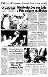 25 de Abril de 1984, Primeira Página, página 1