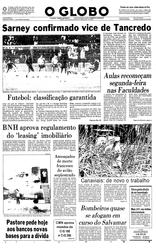 02 de Agosto de 1984, Primeira Página, página 1