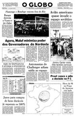 08 de Outubro de 1984, Primeira Página, página 1