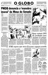 24 de Outubro de 1984, Primeira Página, página 1