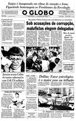 26 de Outubro de 1984, Primeira Página, página 1
