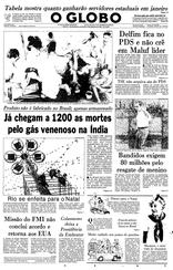 05 de Dezembro de 1984, Primeira Página, página 1