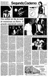 11 de Janeiro de 1985, Segundo Caderno, página 1