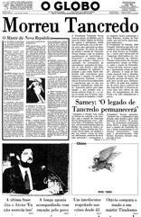 22 de Abril de 1985, Primeira Página, página 1