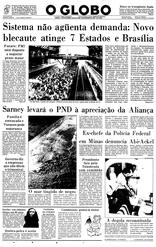 18 de Setembro de 1985, Primeira Página, página 1