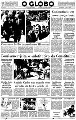 17 de Outubro de 1985, Primeira Página, página 1