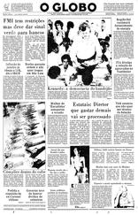 11 de Janeiro de 1986, Primeira Página, página 1