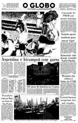 30 de Junho de 1986, Primeira Página, página 1