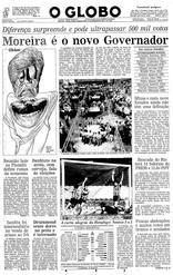 17 de Novembro de 1986, Primeira Página, página 1