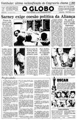 12 de Fevereiro de 1987, Primeira Página, página 1