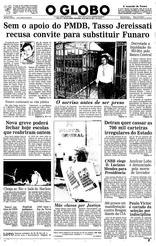 28 de Abril de 1987, Primeira Página, página 1