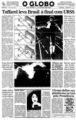 28 de Setembro de 1988, Primeira Página, página 1