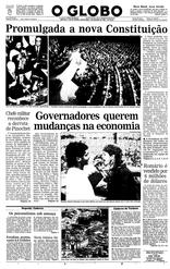 06 de Outubro de 1988, Primeira Página, página 1