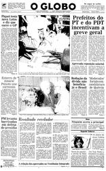 14 de Março de 1989, Primeira Página, página 1