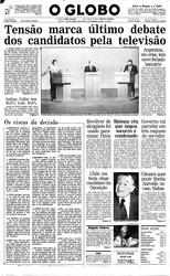15 de Dezembro de 1989, Primeira Página, página 1
