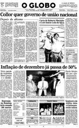 19 de Dezembro de 1989, Primeira Página, página 1