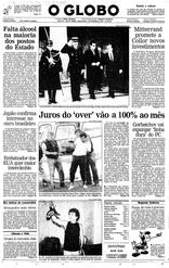 07 de Fevereiro de 1990, Primeira Página, página 1