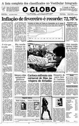 24 de Fevereiro de 1990, Primeira Página, página 1