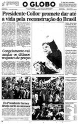 16 de Março de 1990, Primeira Página, página 1