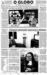 13 de Agosto de 1990, Primeira Página, página 1