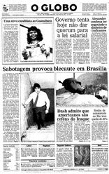 21 de Agosto de 1990, Primeira Página, página 1