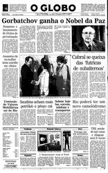 16 de Outubro de 1990, Primeira Página, página 1
