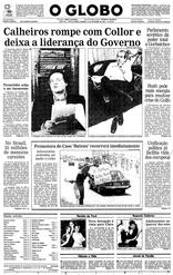 18 de Novembro de 1990, Primeira Página, página 1