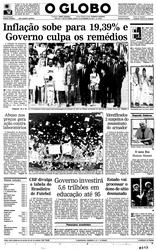 29 de Dezembro de 1990, Primeira Página, página 1