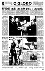 27 de Março de 1991, Primeira Página, página 1