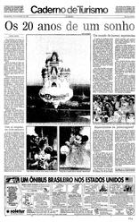 10 de Outubro de 1991, Turismo, página 1