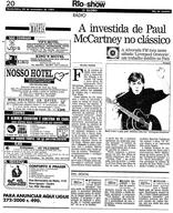22 de Novembro de 1991, Rio Show, página 20