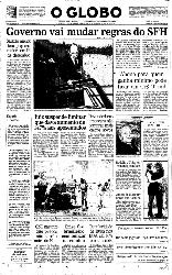 27 de Novembro de 1991, Primeira Página, página 1
