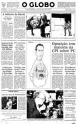 02 de Junho de 1992, Primeira Página, página 1